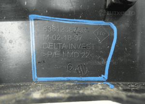 Dacia Sandero Stepway III listwa błotnika prawa przód 638123878R 3