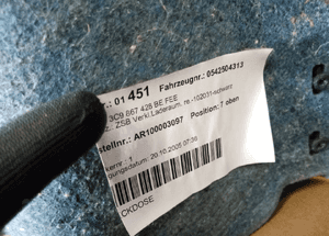 Boczek tapicerka bagażnika prawy tył VW Passat B6 3C9867428BE 6