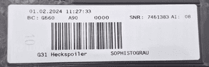BMW 5 G31 Nakładka kłapy bagażnika Kombi 7451383 5