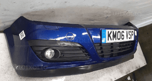 Zderzak przód przedni do opel astra h 3 iii Z21B granat granatowy halogeny 4