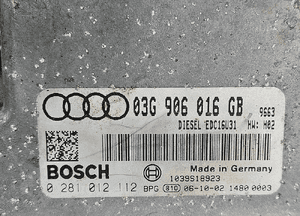 Skoda Octavia Audi A4 A6 VW Passat  2.0 TDi komputer sterownik silnika  03G906016 DS 03G906021 NK 3