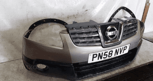Zderzak przód przedni nissan qashqai 1 i J10 C30 złoty grill listwy błotników 4