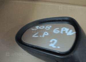 Lusterko lewe przód przednie peugeot 308 uk 6 pin 6