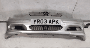 Zderzak przód przedni do mb mercedes-benz W203 c klasa C744 srebrny halogeny 2