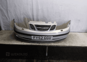 Zderzak przód przedni do saab 95 9-5 srebrny xenon spryskiwacze halogeny 2