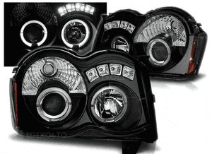 Lampy JEEP GRAND CHEROKEE III 08-10 Rok RINGI BLK 1