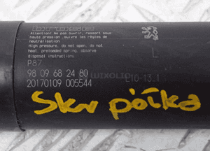 Siłownik lewy klapy bagażnika peugeot 5008 ii 9809682480 3