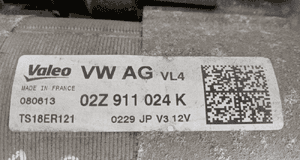VW 1.6 TDI rozrusznik VALEO TS18ER121 12 zębów   02Z911024K 3
