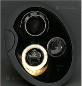 Lampy MINI COOPER 01-06 R R50 R53 Ringi LED BLACK 4