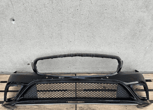 Zderzak przód przedni mercedes c W205 lift fl  kratka spoiler ślizgi cały 1