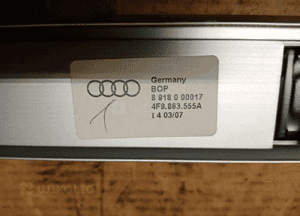 Szyna bagażnika prawa lewa Audi A6 C6 4F9863555A 4F9863556A 7