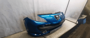 Zderzak przód przedni peugeot 207 urban move kmf niebieski błękitny halogeny 4