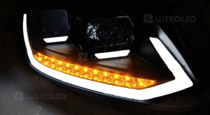 Lampy vw touran ii 2010-2015 black tube drl dts led 5
