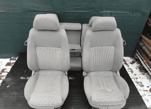 Fotele Fotel Kanapa Welur Jasne Siwe Podlokietnik VW Golf IV 4 3 drzwi komplet 1