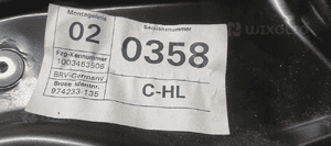 Mechanizm podnośnik szyby lewy tył VW Passat B6 3C4839755H 5