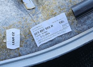 Podsufitka Sufit Tapicerka Jasna Silber Soul Audi A4 B6 B7 Sedan Odklejona Wisi 19