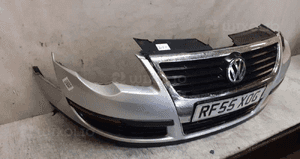 Zderzak przód przedni do vw volkswagen passat B6 LA7W srebrny 4
