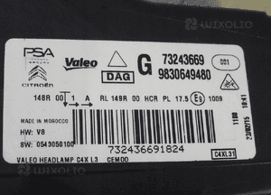 Citroen C4 iii lampa lewy przód 9830649480 7