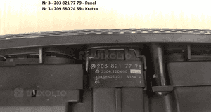 MERCEDES C 203 CLK 209 panel ramka radia navi siedzeń awaryjnych 11