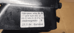 Kratka nawiewu powietrza środkowa Skoda Superb 3U0820951A 7