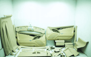 Fotele fotel tapicerka drodek schowek kpl beige 205A mercedes sl R230 7