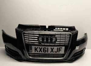 } ZDERZAK PRZÓD PRZEDNI AUDI A3 8P CABRIO DRUGI LIFT 2 FL LZ9Y CZARNY HALOGENY 2