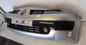 ^ ZDERZAK PRZÓD PRZEDNI DO RENAULT MEGANE II 2 TED69 SREBRNY HALOGENY 3