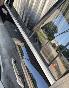 MERCEDES GL X 164 drzwi czarne 197 tył prawe listwa chrom zamek 7