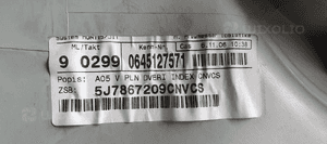 Tapicerka boczek drzwi lewy tył tylna lewa Skoda Roomster 5J7867211 6