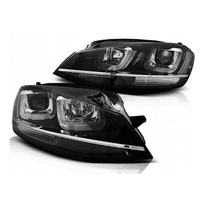 Lampy reflektory vw golf vii 7 12-17 black led drl 2