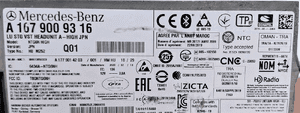 Mercedes-Benz W167 Nawigacja Multimedia NTG6 High JPN A1679009316 2