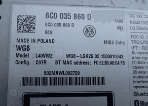Radio vw polo 6C0035869D radom 4