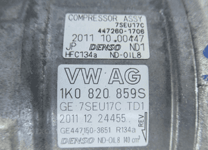 POMPA KLIMATYZACJI KOMPRESOR VW AUDI SEAT SKODA SUPERB II 2 1.4 TSI 125KM 1K0820859S 10