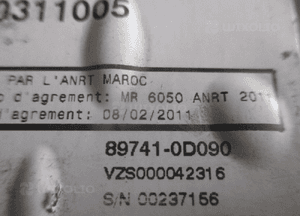 MODUŁ PRZEKAŹNIK TOYOTA YARIS III 89741-0D090 2