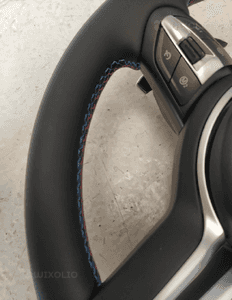 Bmw F10 F11 F20 F30 kierownica multifunkcyjna airbag skóra łopatki niebiesko czerowna nić  nowa 3