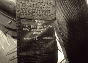 Pas bezpieczeństwa prawy tył vw touran 1T0857806B radom 2