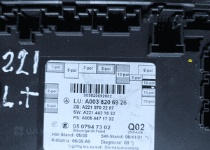 MERCEDES S 221 moduł sterownik drzwi komputer moduł zamka szyby RÓŻNE NUMERY 5