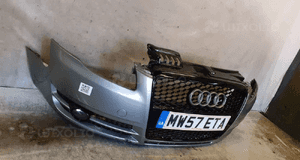 Zderzak przód przedni do audi A4 B7  halogeny LY7H grill czarny 4