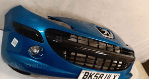 Zderzak przód przedni do peugeot 207 halogeny kmf kmfd niebieski 4