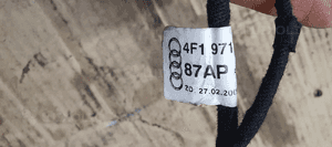 Wiązka instalacja drzwi prawy tył Audi A6 C6 4F1971687AP 5