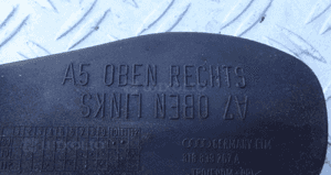 OGRANICZNIK DRZWI PRAWY TYŁ AUDI A5 8T8839267A 3