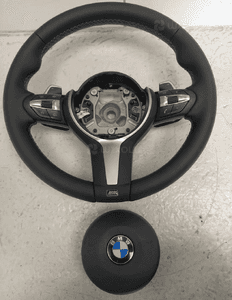 Bmw F10 F11 F20 F30 kierownica multifunkcyjna łopatki niebiesko czerwona nić nowa 8