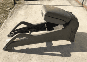 porsche cayenne 2005r szara skóra podłokietnik schowek szary 4