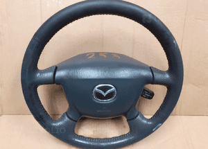 #KIEROWNICA MAZDA PREMACY 99-01 MULTI MULTIFUNKCJA CZARNA SKÓRA SKÓRZANA (Lok. 253) PODUSZKA AIR BAG 1