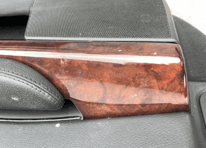 mercedes cl 216 boczek tapicerka drzwi dekor panel czarna skora Harman ambiente led 5