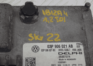 STEROWNIK MODUŁ ECU SEAT IBIZA 1,2 TDI 03P906021AB 2