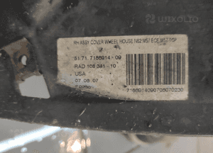 Bmw X5 E70 nadkole prawy przód część przednia oryginał bdb 13