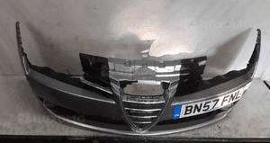 Zderzak przód przedni do alfa romeo 159 lakier 565/A halogeny srebrny 5