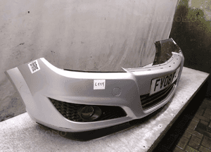 Zderzak przód przedni opel astra h 3 iii lift fl Z157 srebrny halogeny 4