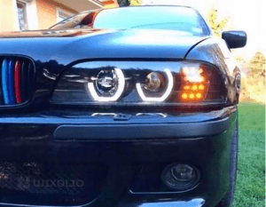 Reflektory lampy do  bmw E39 od 1995 do 2003 black led ringi 3D 7